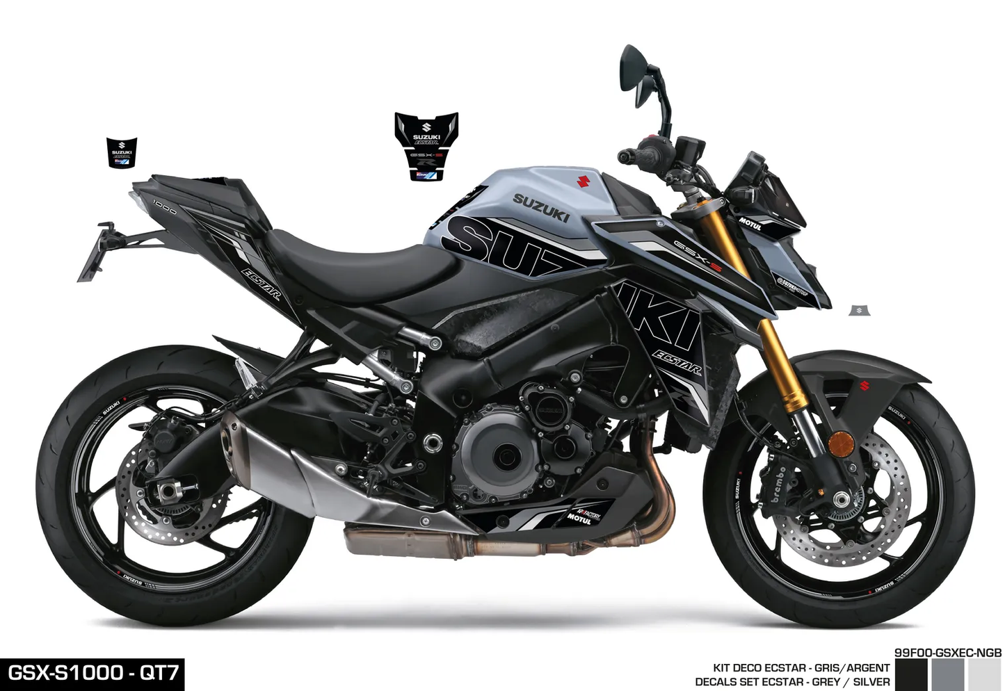 KIT DECO GSX-S950/1000 NOIR/GRIS