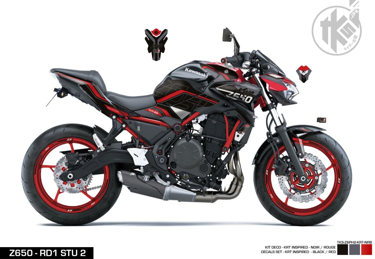 STICKERS SET Z650 PHASE 2 -KRT- RED