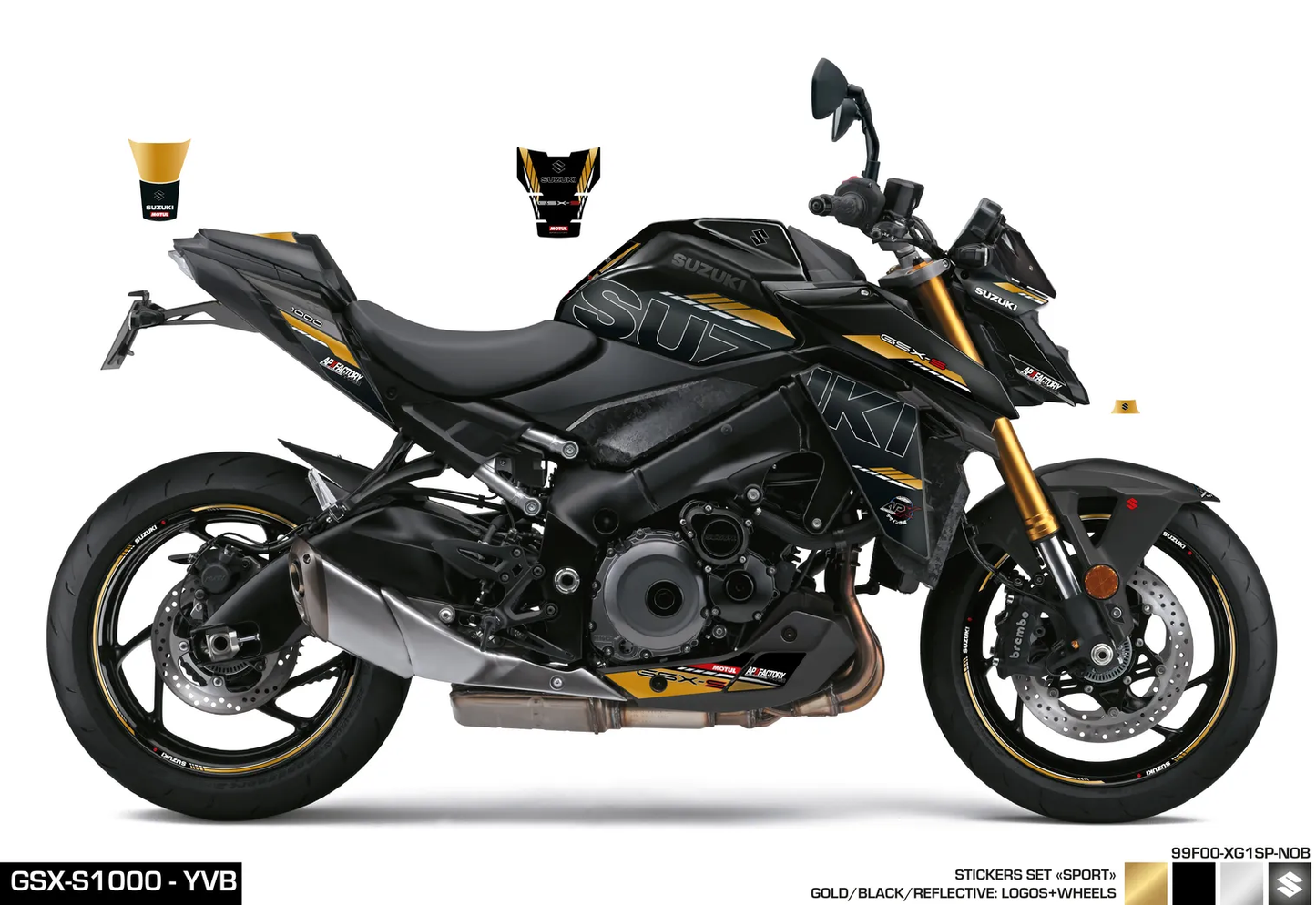 KIT DECO - GSX-S950/1000 NOIR/OR