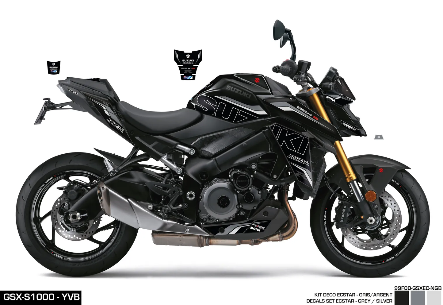 KIT DECO GSX-S950/1000 NOIR/GRIS