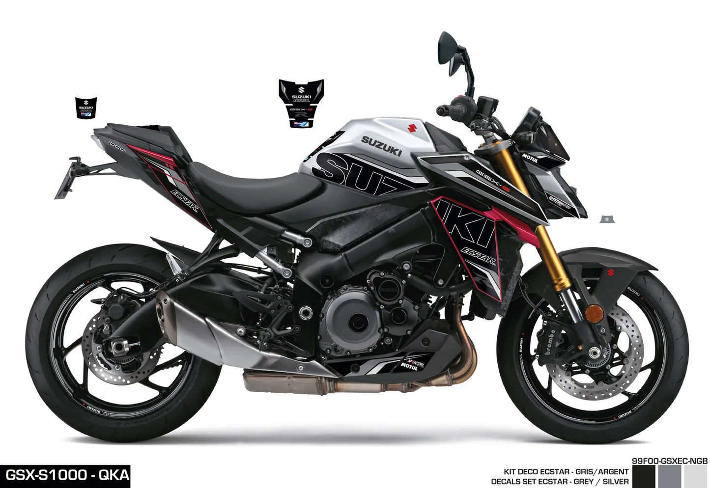 KIT DECO GSX-S950/1000 NOIR/GRIS