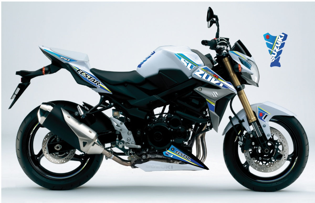 Kit déco Suzuki GSR 750 ECSTAR GP BLEU/JAUNE
