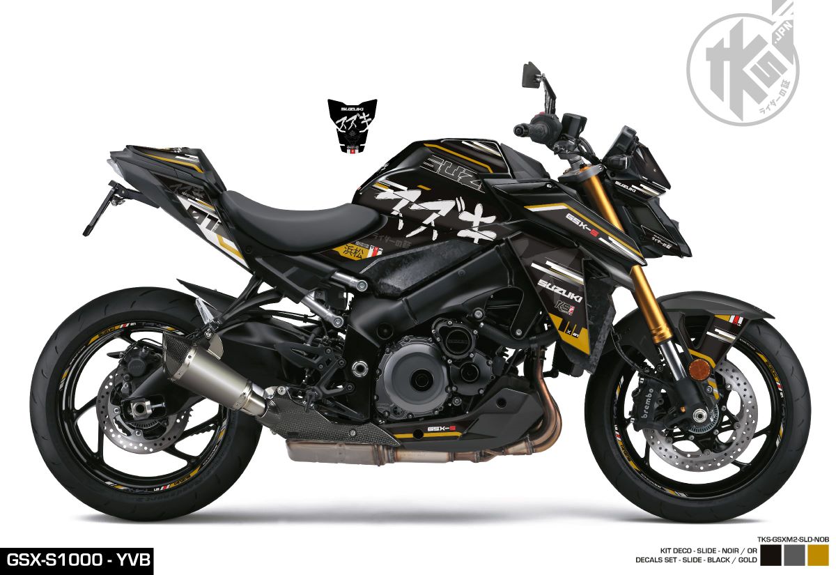 STICKERS SET GSX-S950/1000 -SLIDE- BLACK/GOLD
