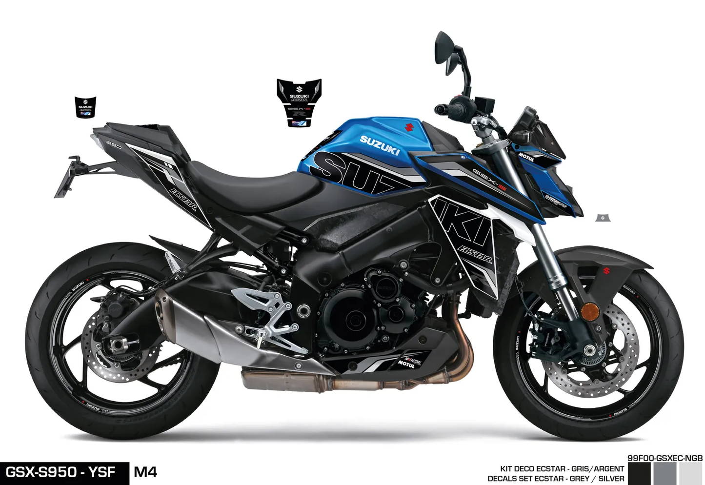 KIT DECO GSX-S950/1000 NOIR/GRIS
