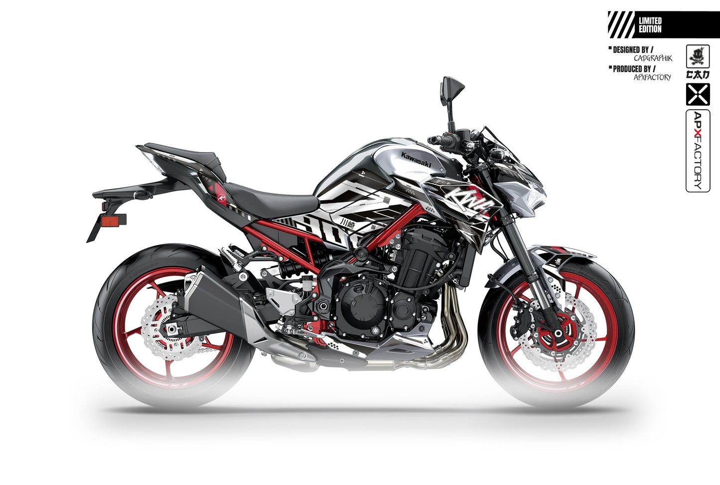 STICKERS SET Z900 PHASE 2 - RED TECK