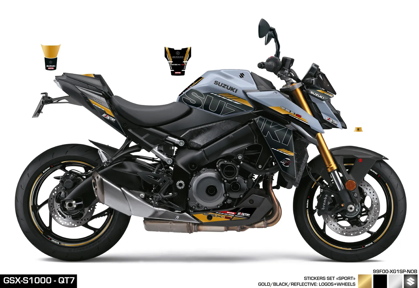 KIT DECO - GSX-S950/1000 NOIR/OR