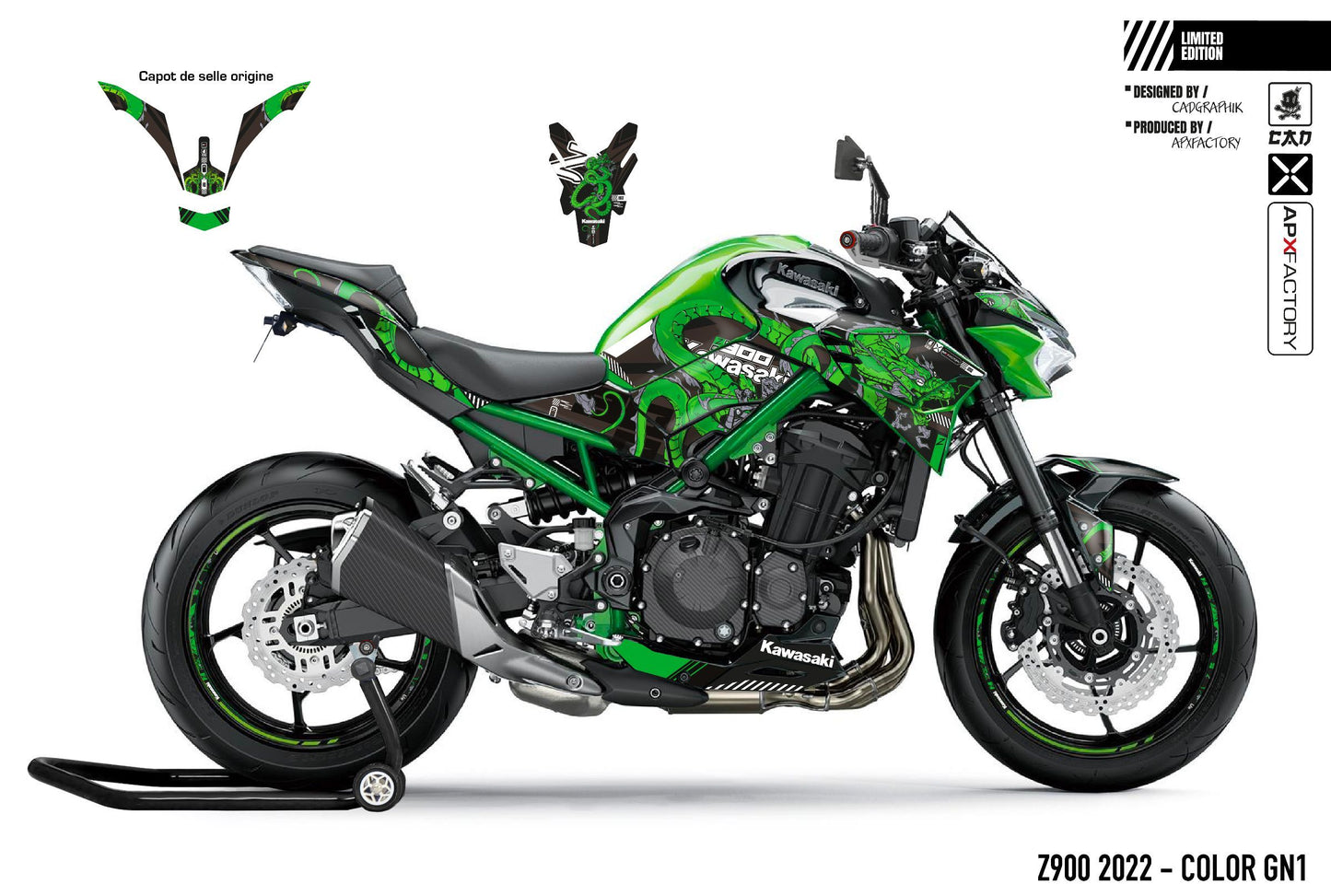 KIT DECO Z900 PHASE 2 - DRAGON - CANDY GREEN