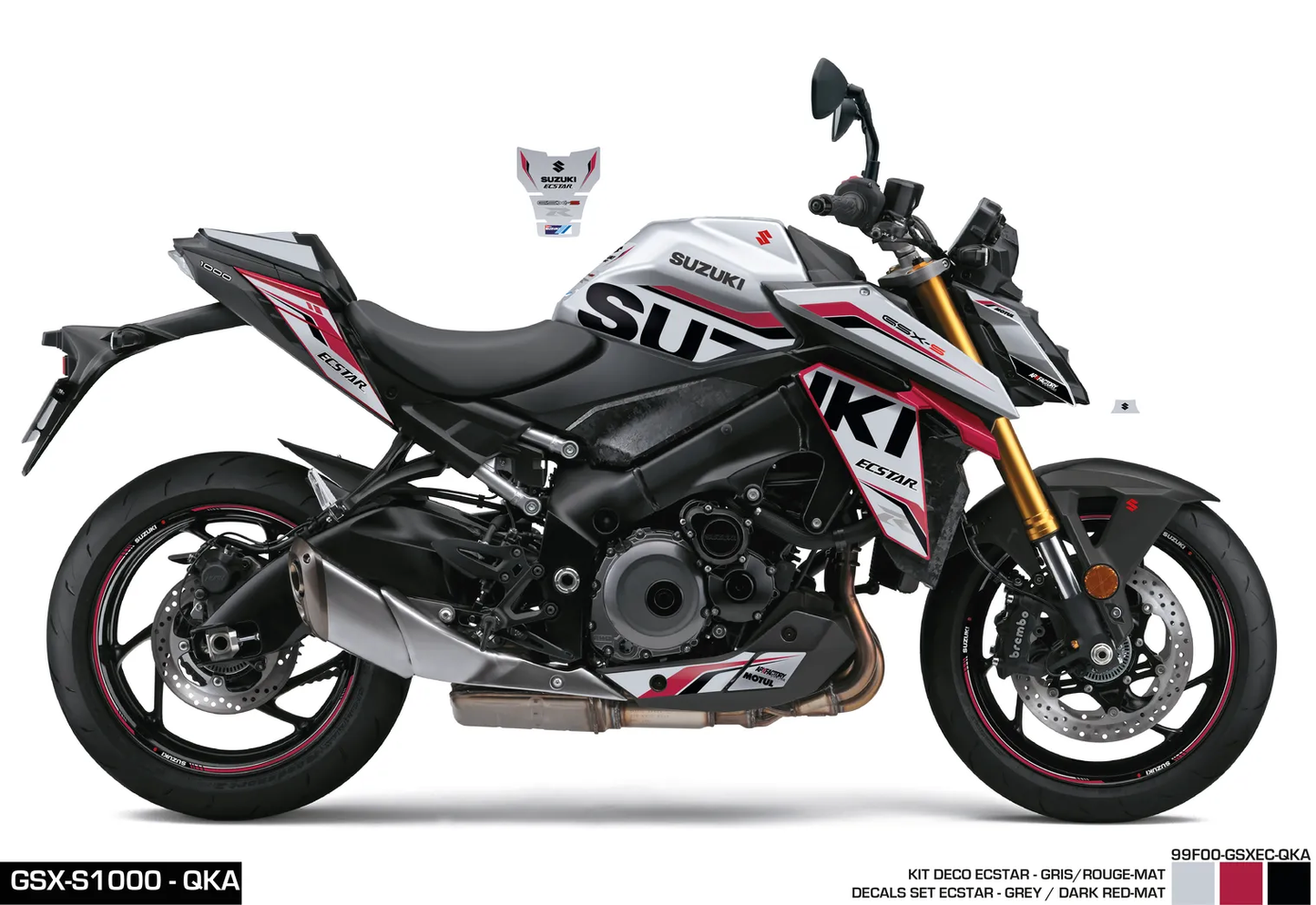 KIT DECO GSX-S950/1000 ECSTAR-SILVER/DARK