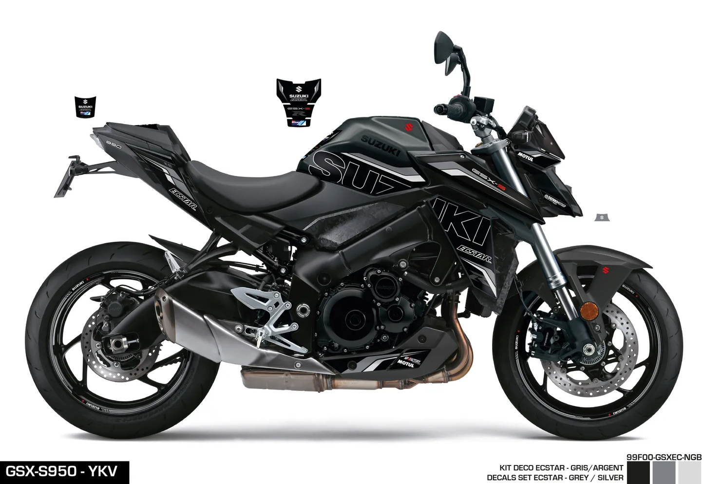 KIT DECO GSX-S950/1000 NOIR/GRIS