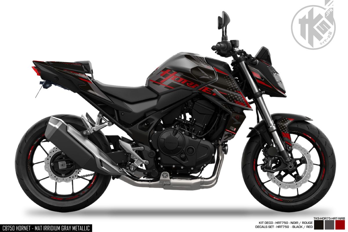 STICKERS SET HORNET 750 -HRT- BLACK/RED