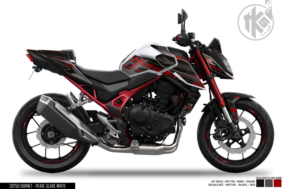 STICKERS SET HORNET 750 -HRT- BLACK/RED