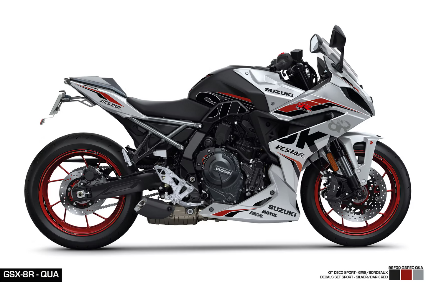 KIT DECO - GSX-8R SPORT SILVER/RED