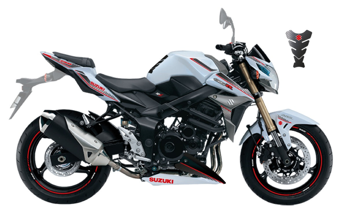 KIT DECO SUZUKI GSR 750 CARBONE ROUGE
