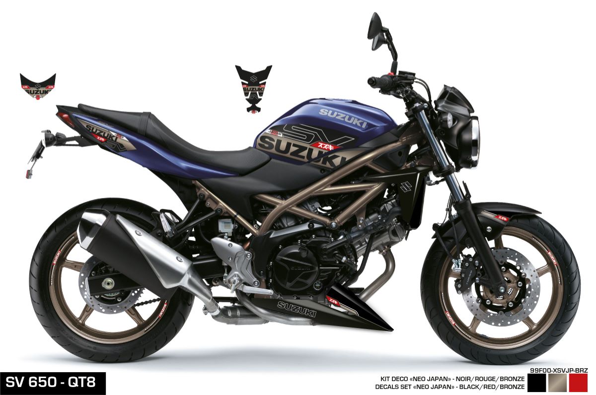STICKERS SET SV650 - NEO JAPAN - BLACK/BRONZE