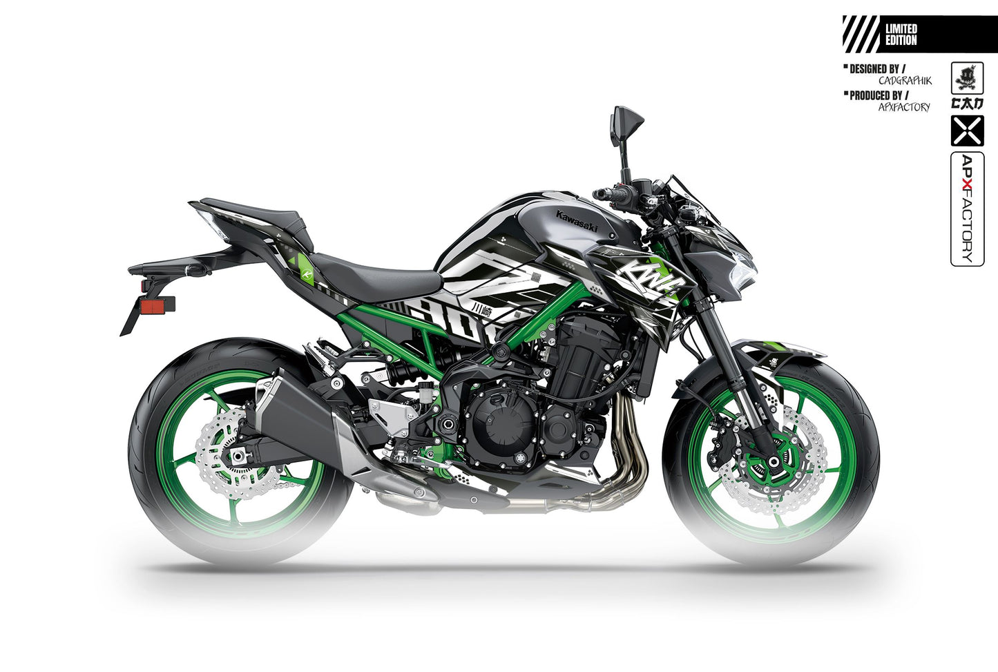 STICKERS SET Z900 PHASE 2 - GREEN TECK