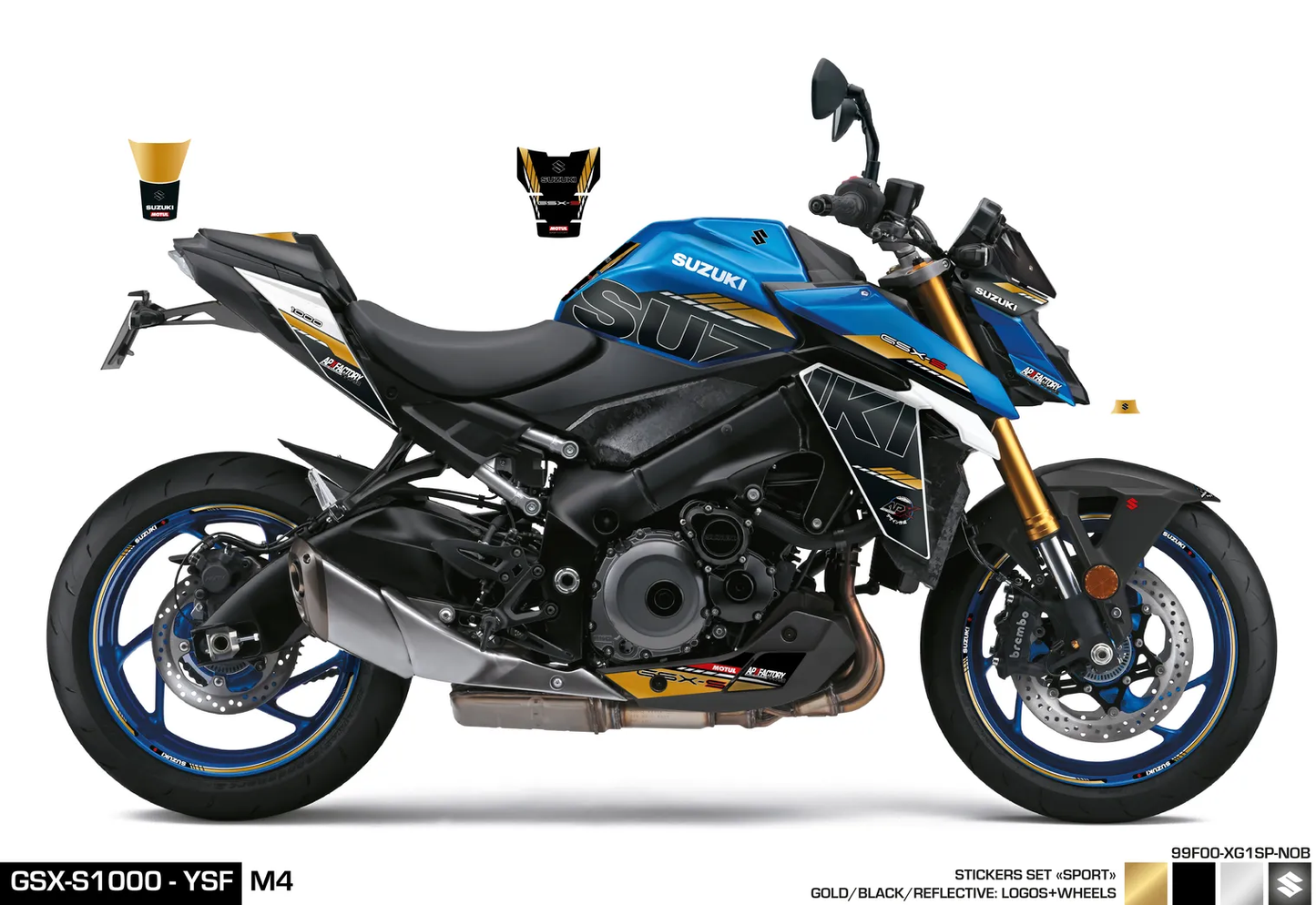 KIT DECO - GSX-S950/1000 NOIR/OR
