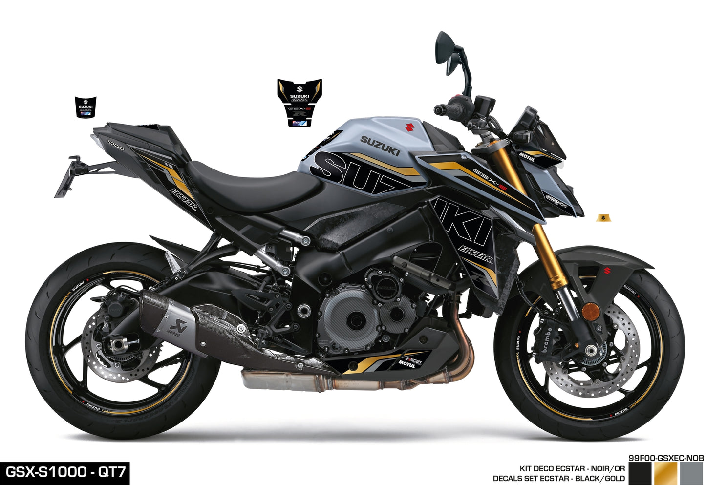KIT DECO GSX-S950/1000 ECSTAR - NOIR/OR