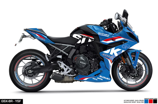 KIT DECO - GSX-8R SPORT BLEU/ROUGE