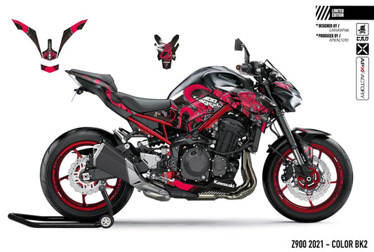 STICKERS SET Z900 PHASE 2 - DRAGON - RED