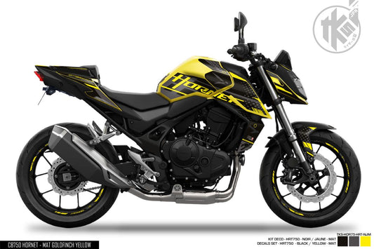 STICKERS SET HORNET 750 -HRT- BLACK/YELLOW-MAT