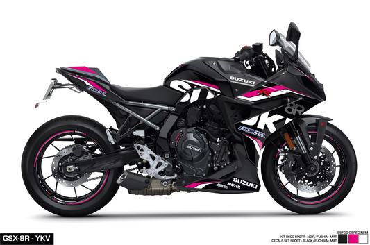 KIT DECO GSX-8R - SPORT NOIR/FUCHSIA