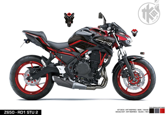 STICKERS SET Z650 PHASE 2 -KRT- RED