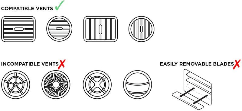 Support de smartphone QUAD LOCK pour grille d'aération de voiture