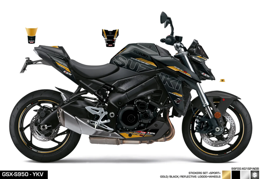 KIT DECO - GSX-S950/1000 NOIR/OR