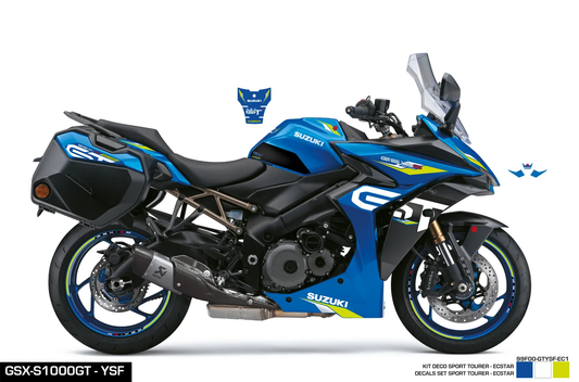 KIT DECO - GSX-S 1000GT BLEU/JAUNE