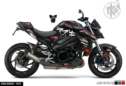 STICKERS SET GSX-S950/1000 -SLIDE- BLACK/RED