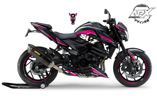 KIT DECO GSX-750 ECSTAR GP 2017 - NOIR/FUSHIA-MAT