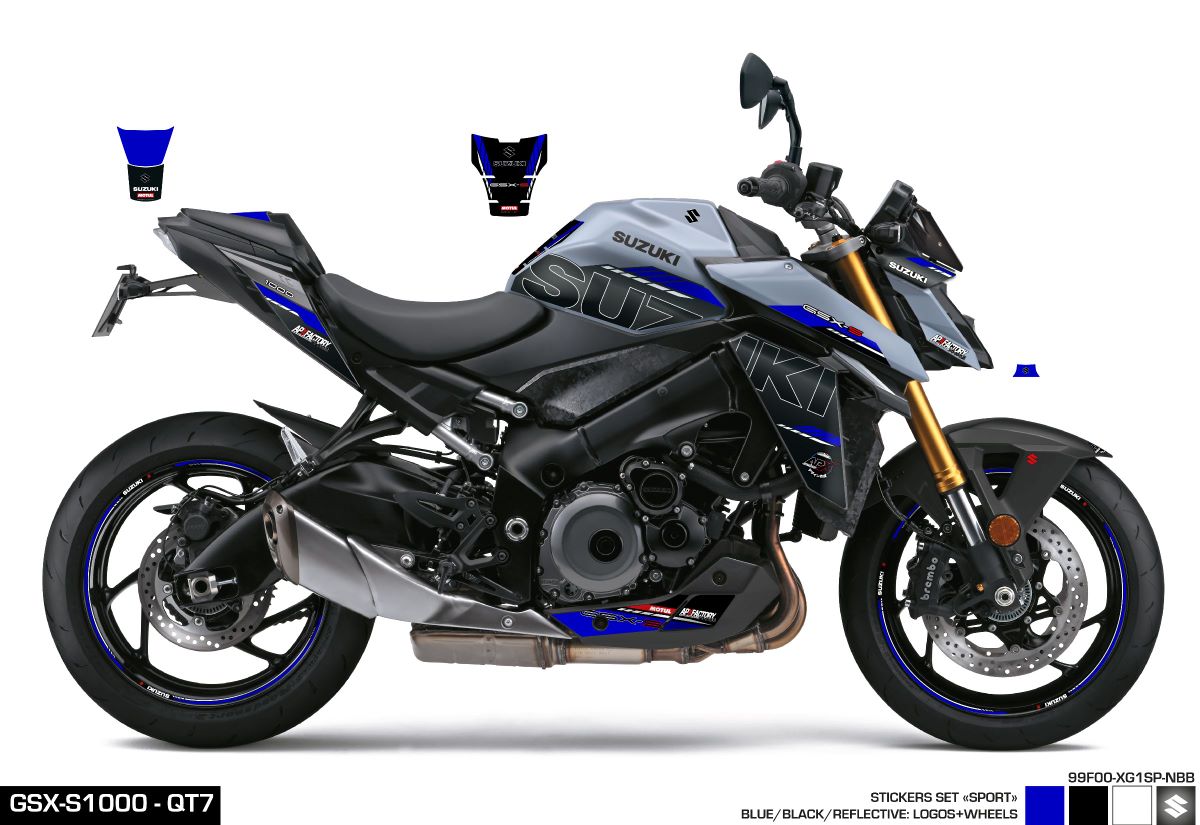 STICKERS SET GSX-S950/1000 - SPORT - BLACK/BLUE