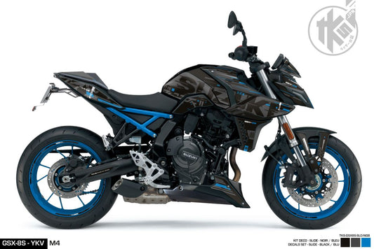 STICKERS SET GSX-8S -SLIDE- BLACK/BLUE