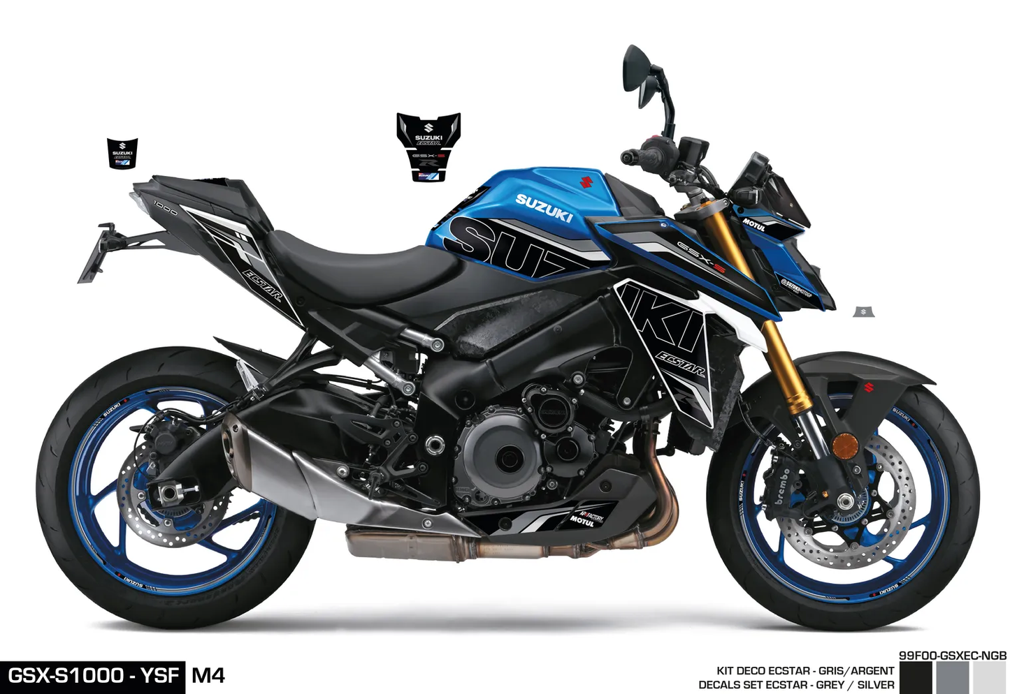 KIT DECO GSX-S950/1000 NOIR/GRIS