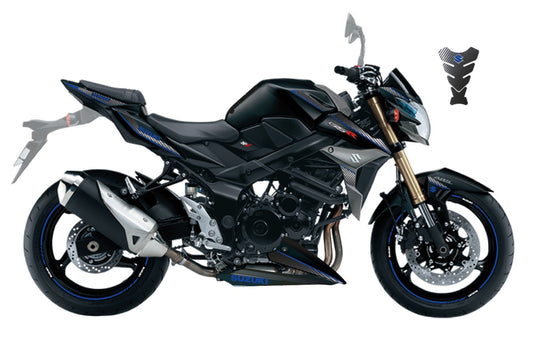 KIT DECO SUZUKI GSR 750 CARBONE BLEU