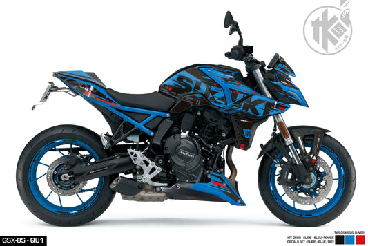 STICKERS SET GSX-8S -SLIDE- BLUE/RED
