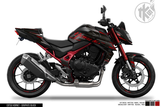 STICKERS SET HORNET 750 -HRT- BLACK/RED
