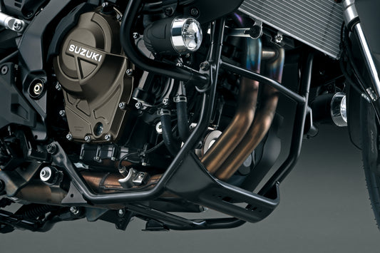 Support moteur et pare carter Suzuki V-strom 800SE – Motos Dario Colmar
