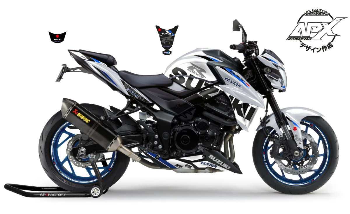 KIT DECO GSX-750 ECSTAR GP 2020 - BLANC/BLEU