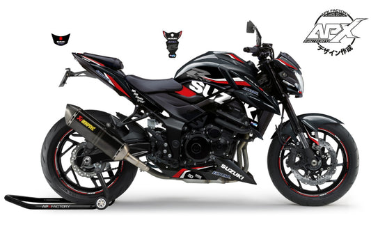 KIT DECO GSX-750 ECSTAR GP 2019 - NOIR/ROUGE-MAT