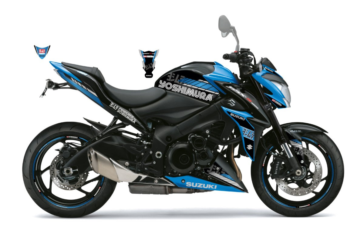 KIT DECO GSX-S1000 YOSH - NOIR/BLEU-BRILLANT