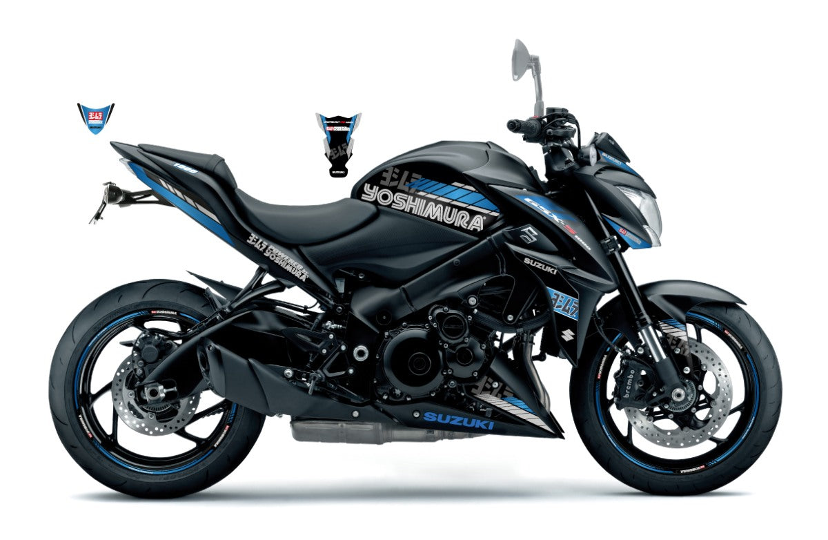 KIT DECO GSX-S1000 YOSH - NOIR/BLEU-MAT